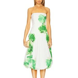 Amanda uprichard  Tivoli Strapless Bubble Hem Midi Dress
